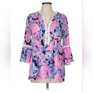 Lilly Pulitzer NWT Hollie Tunic Top in Blooming Together 🌴 Size Medium
